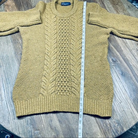 GAP Marl Chunky CA Moss Lambswool Knitted Sweater Size M - Picture 10 of 13